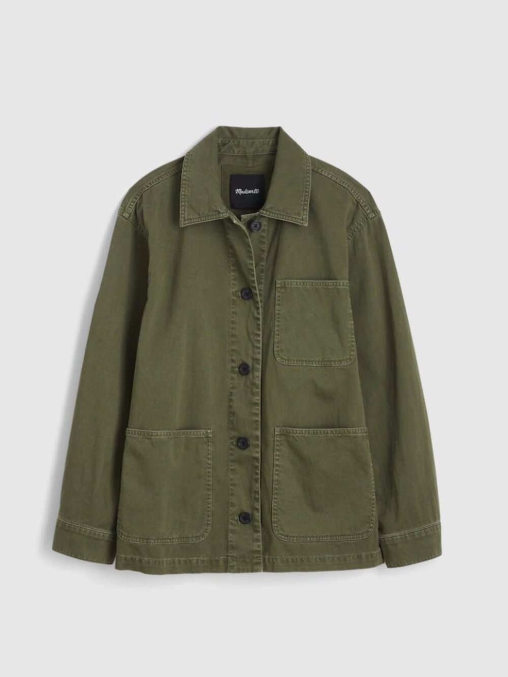 NWT, Madewell Green Classic Chore Jacket in Cotton Twill